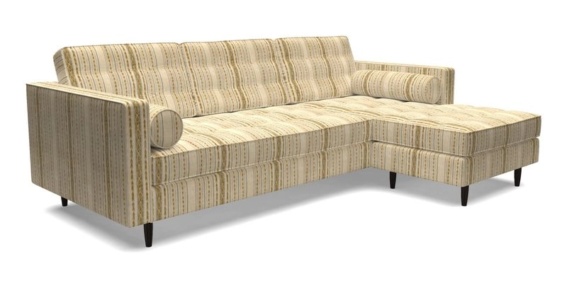 Marylebone LHF Corner Unit in Clever Tough And Eco Velvet Chrome