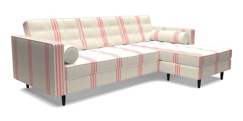 Marylebone LHF Corner Unit in Clever Tough And Eco Velvet Chrome