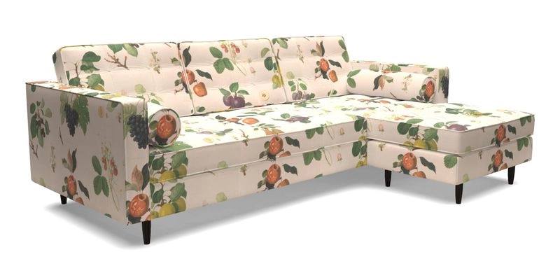 Marylebone LHF Corner Unit in Clever Tough And Eco Velvet Chrome