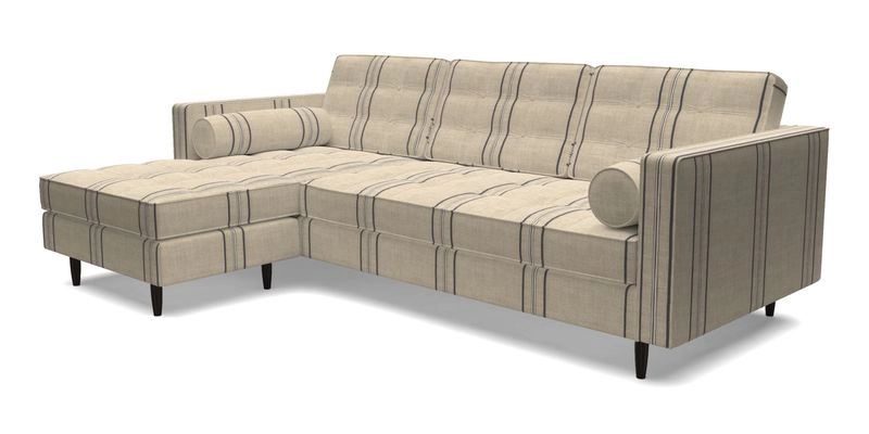 Marylebone RHF Corner Unit in Clever Tough And Eco Velvet Chrome
