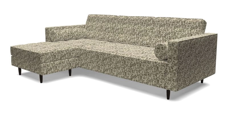 Marylebone RHF Corner Unit in Clever Tough And Eco Velvet Chrome