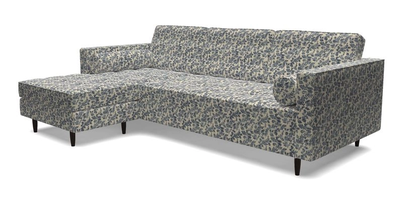 Marylebone RHF Corner Unit in Clever Tough And Eco Velvet Chrome
