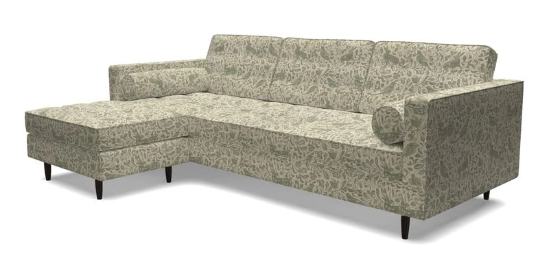 Marylebone RHF Corner Unit in Clever Tough And Eco Velvet Chrome