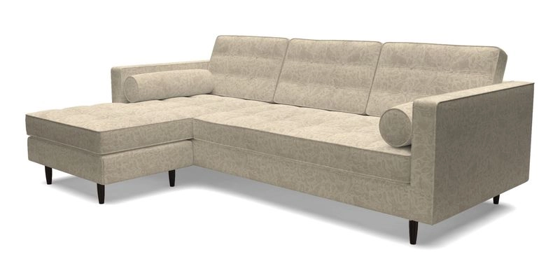 Marylebone RHF Corner Unit in Clever Tough And Eco Velvet Chrome