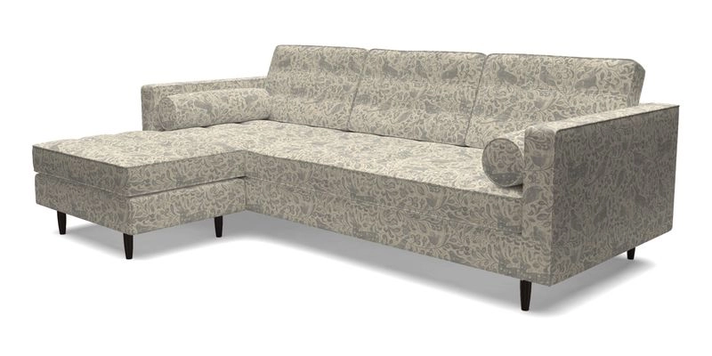 Marylebone RHF Corner Unit in Clever Tough And Eco Velvet Chrome
