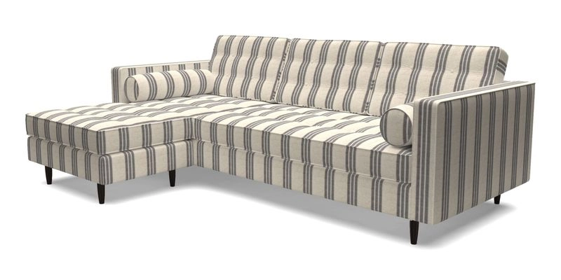 Marylebone RHF Corner Unit in Clever Tough And Eco Velvet Chrome