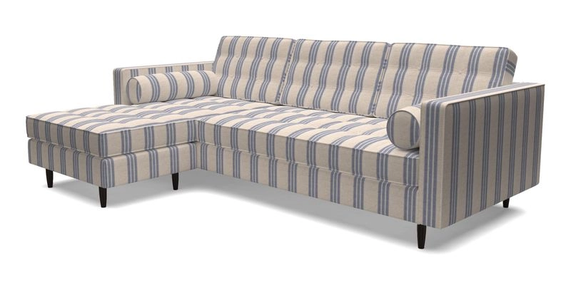 Marylebone RHF Corner Unit in Clever Tough And Eco Velvet Chrome