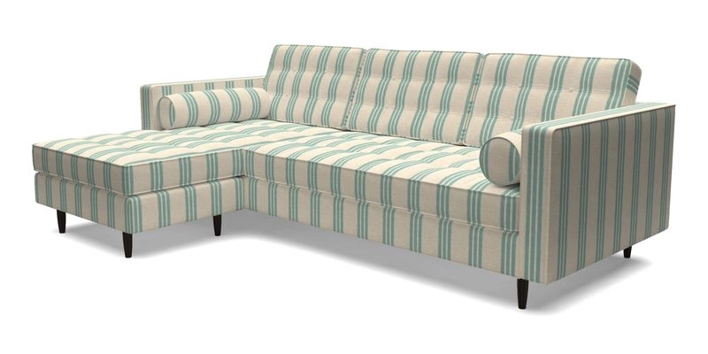 Marylebone RHF Corner Unit in Clever Tough And Eco Velvet Chrome