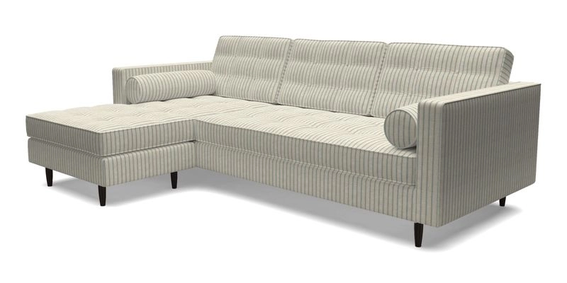Marylebone RHF Corner Unit in Clever Tough And Eco Velvet Chrome