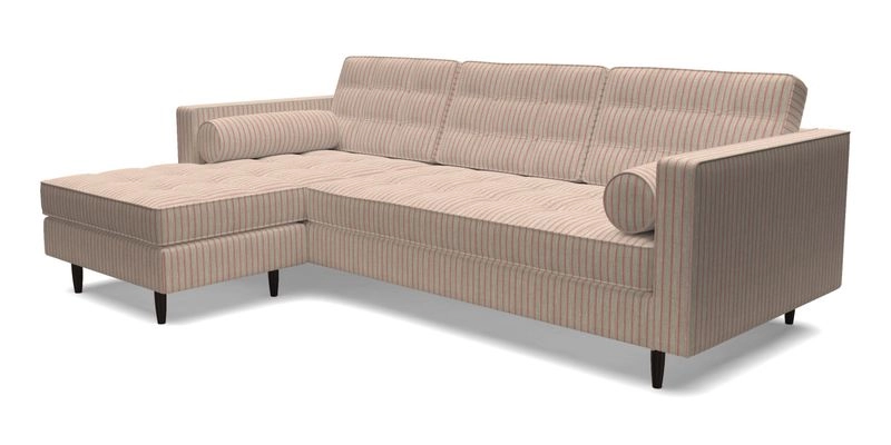 Marylebone RHF Corner Unit in Clever Tough And Eco Velvet Chrome