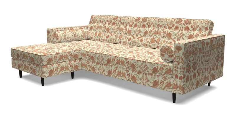 Marylebone RHF Corner Unit in Clever Tough And Eco Velvet Chrome