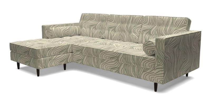 Marylebone RHF Corner Unit in Clever Tough And Eco Velvet Chrome