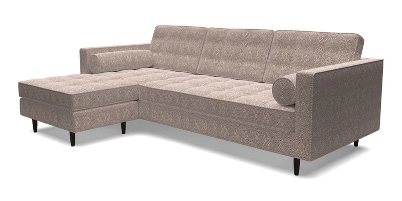 Marylebone RHF Corner Unit in Clever Tough And Eco Velvet Chrome