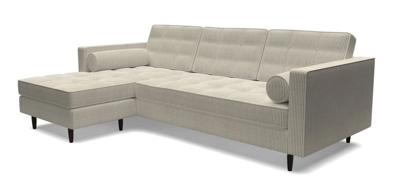 Marylebone RHF Corner Unit in Clever Tough And Eco Velvet Chrome
