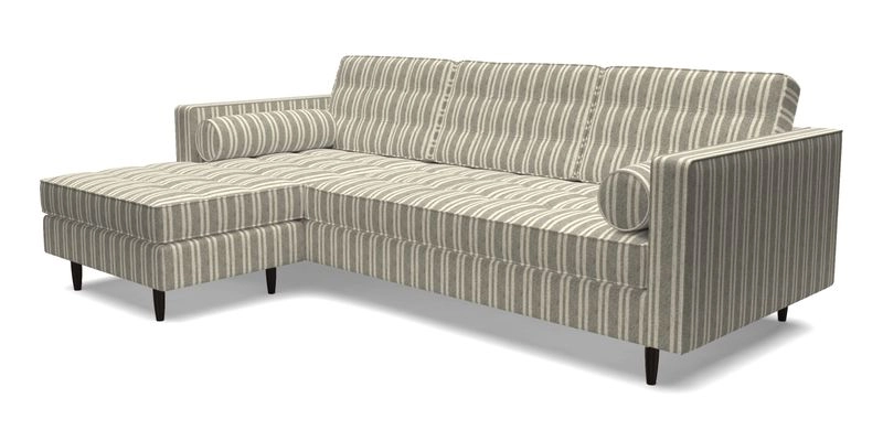 Marylebone RHF Corner Unit in Clever Tough And Eco Velvet Chrome