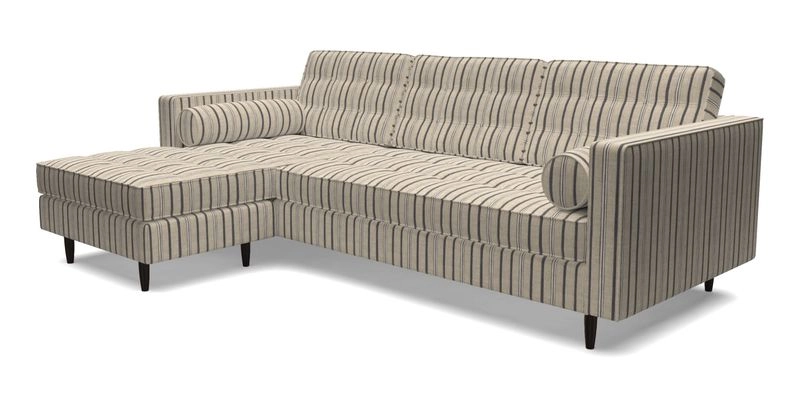 Marylebone RHF Corner Unit in Clever Tough And Eco Velvet Chrome