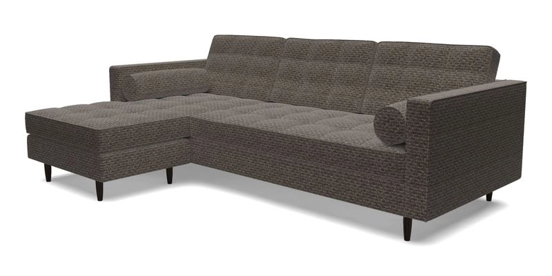 Marylebone RHF Corner Unit in Clever Tough And Eco Velvet Chrome