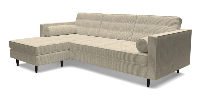 Marylebone RHF Corner Unit in Clever Tough And Eco Velvet Chrome