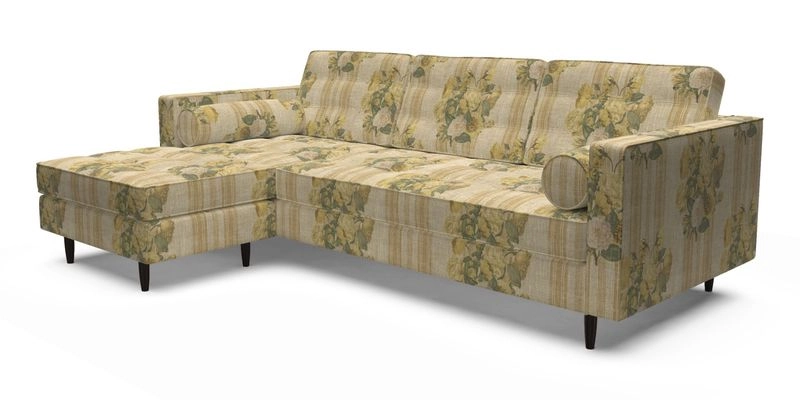 Marylebone RHF Corner Unit in Clever Tough And Eco Velvet Chrome