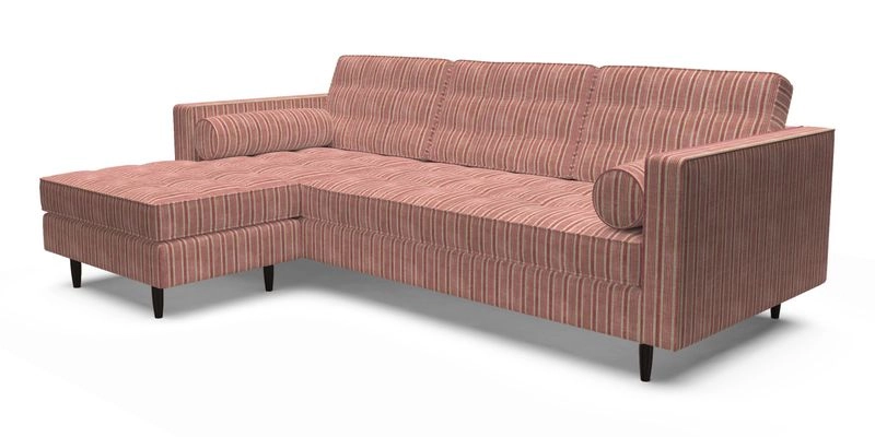 Marylebone RHF Corner Unit in Clever Tough And Eco Velvet Chrome