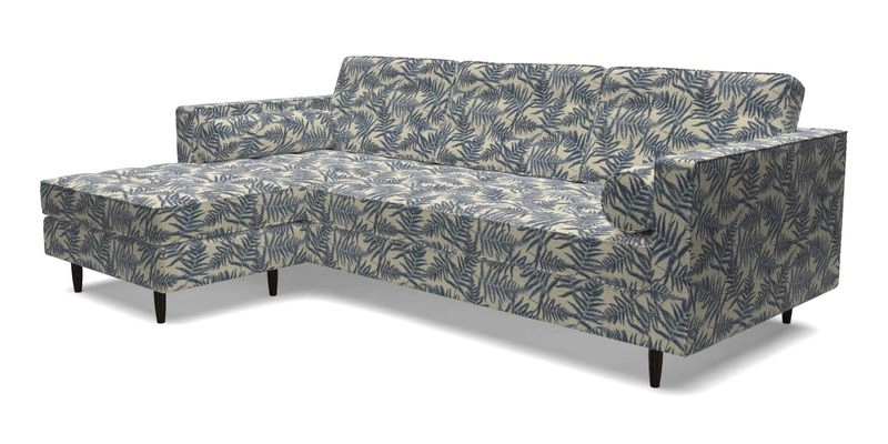 Marylebone RHF Corner Unit in Clever Tough And Eco Velvet Chrome