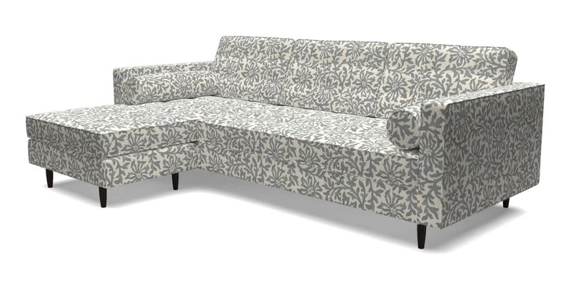 Marylebone RHF Corner Unit in Clever Tough And Eco Velvet Chrome