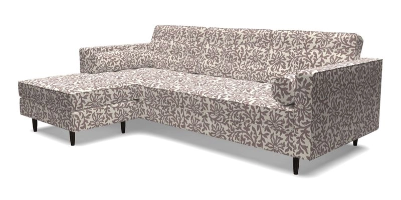 Marylebone RHF Corner Unit in Clever Tough And Eco Velvet Chrome
