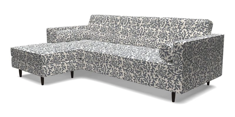 Marylebone RHF Corner Unit in Clever Tough And Eco Velvet Chrome