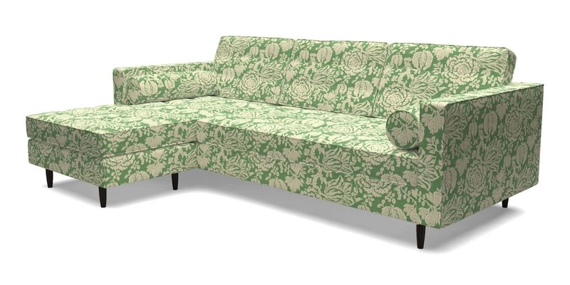 Marylebone RHF Corner Unit in Clever Tough And Eco Velvet Chrome