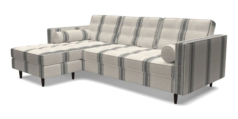 Marylebone RHF Corner Unit in Clever Tough And Eco Velvet Chrome