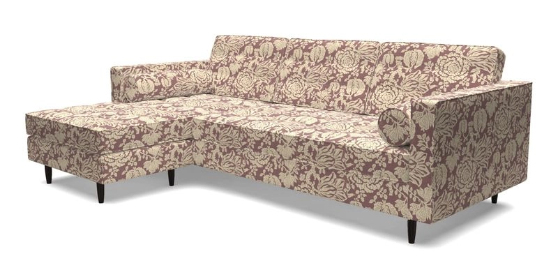 Marylebone RHF Corner Unit in Clever Tough And Eco Velvet Chrome