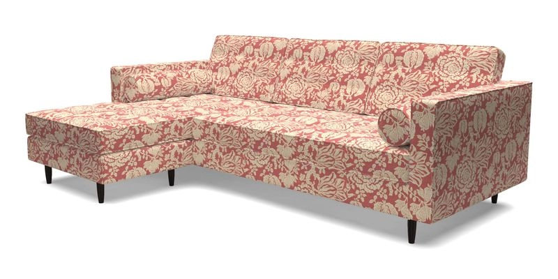 Marylebone RHF Corner Unit in Clever Tough And Eco Velvet Chrome