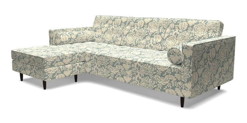 Marylebone RHF Corner Unit in Clever Tough And Eco Velvet Chrome