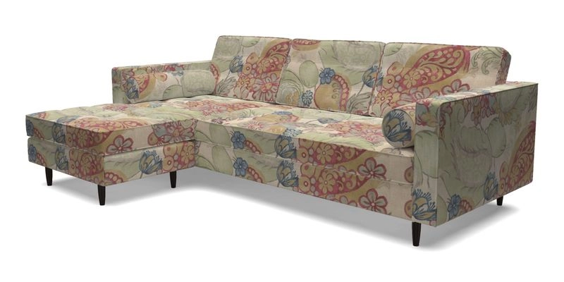 Marylebone RHF Corner Unit in Clever Tough And Eco Velvet Chrome