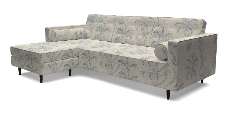 Marylebone RHF Corner Unit in Clever Tough And Eco Velvet Chrome