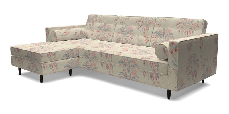 Marylebone RHF Corner Unit in Clever Tough And Eco Velvet Chrome