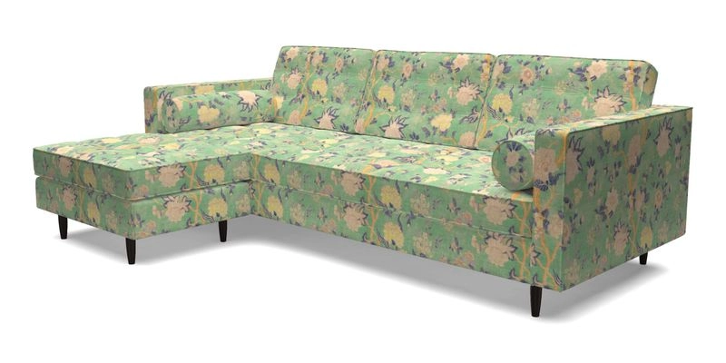 Marylebone RHF Corner Unit in Clever Tough And Eco Velvet Chrome