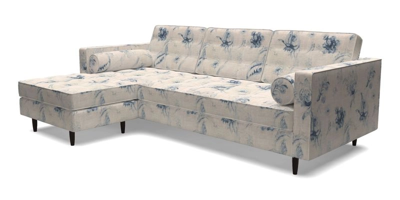 Marylebone RHF Corner Unit in Clever Tough And Eco Velvet Chrome
