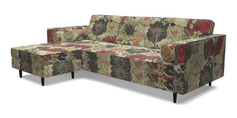 Marylebone RHF Corner Unit in Clever Tough And Eco Velvet Chrome