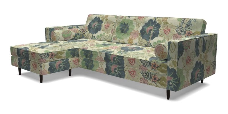 Marylebone RHF Corner Unit in Clever Tough And Eco Velvet Chrome