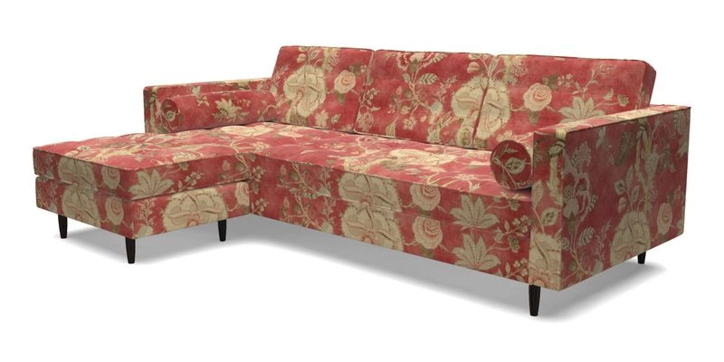 Marylebone RHF Corner Unit in Clever Tough And Eco Velvet Chrome