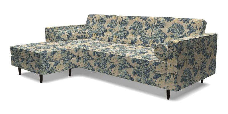 Marylebone RHF Corner Unit in Clever Tough And Eco Velvet Chrome