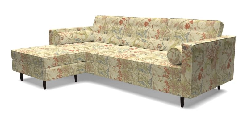 Marylebone RHF Corner Unit in Clever Tough And Eco Velvet Chrome