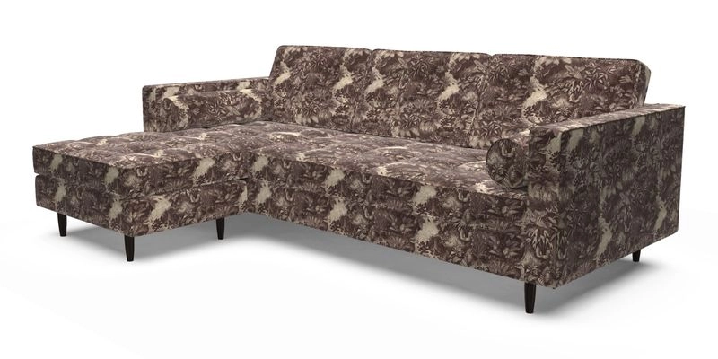 Marylebone RHF Corner Unit in Clever Tough And Eco Velvet Chrome