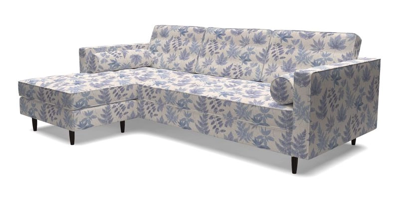Marylebone RHF Corner Unit in Clever Tough And Eco Velvet Chrome