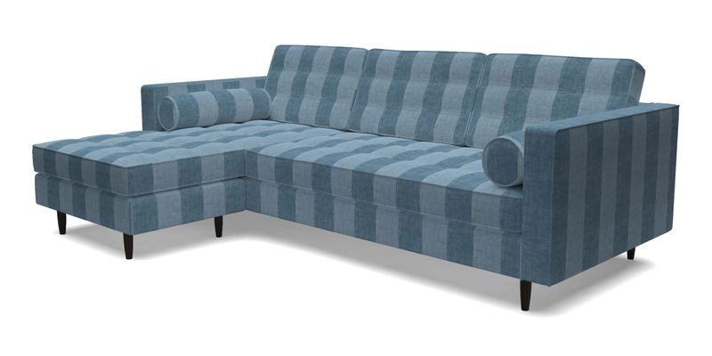 Marylebone RHF Corner Unit in Clever Tough And Eco Velvet Chrome
