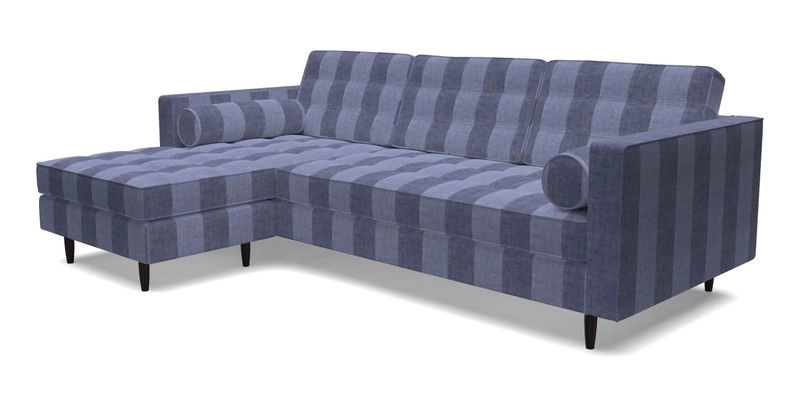 Marylebone RHF Corner Unit in Clever Tough And Eco Velvet Chrome