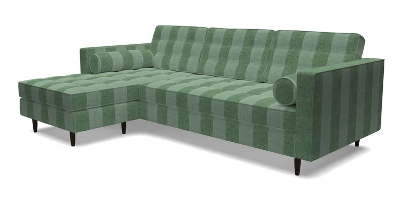 Marylebone RHF Corner Unit in Clever Tough And Eco Velvet Chrome