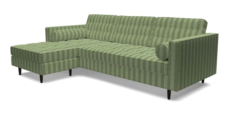 Marylebone RHF Corner Unit in Clever Tough And Eco Velvet Chrome