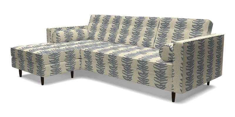 Marylebone RHF Corner Unit in Clever Tough And Eco Velvet Chrome